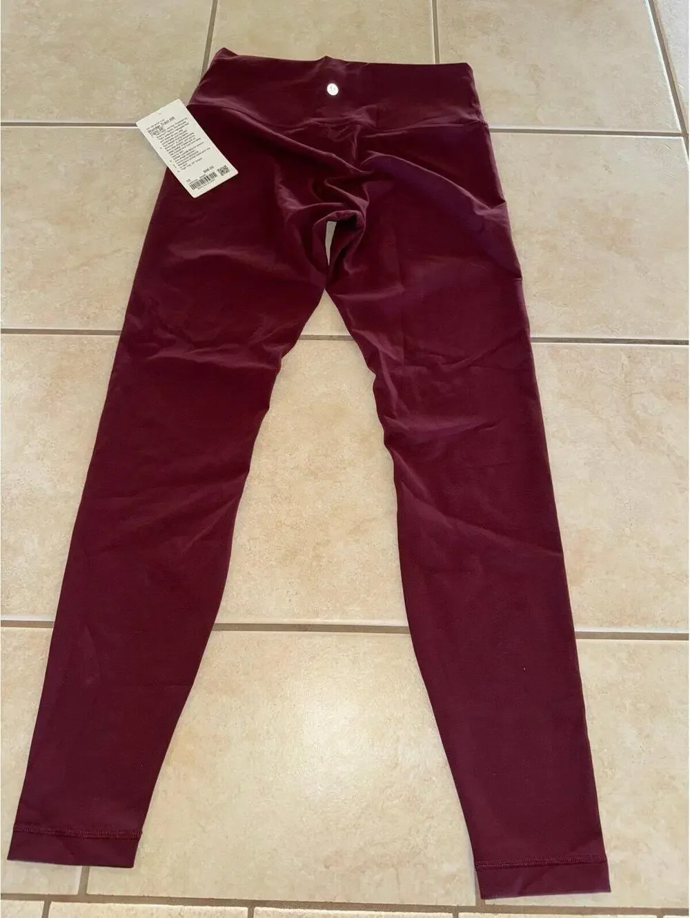 Lululemon Wunder Train High Rise 28” Red Merlot Size 10 NWT